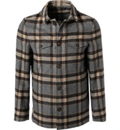Daniel Hechter Overshirt, Flanell, Grau-beige Kariert