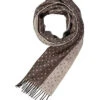 Bugatti Schal, Wolle, Braun Gemustert