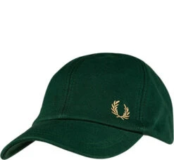 Fred Perry Cap, Baumwolle, Dunkelgrün