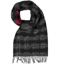 Woolrich Schal, Wolle, Dunkelgrau Gemustert -Maenner Mode Haus  378018 norm 1