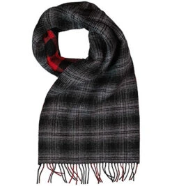 Woolrich Schal, Wolle, Dunkelgrau Gemustert