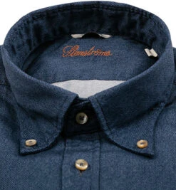 Stenströms Hemd, Fitted Body, Baumwolle, Jeansblau Meliert -Maenner Mode Haus  378065 norm2