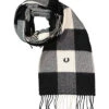 Fred Perry Schal, Wolle, Schwarz-weiß Kariert -Maenner Mode Haus  379170 norm