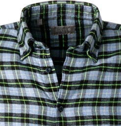Hemd, Slim Fit, Flanell, Blau-gelb Kariert -Maenner Mode Haus  379391 norm2