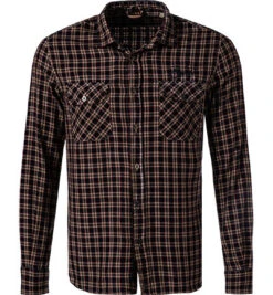 BOB Hemd, Baumwolle, Rot-beige Kariert