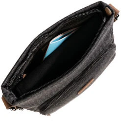 Bugatti Schultertasche, Mikrofaser, Grau Meliert 10 Bugatti Schultertasche, Mikrofaser, Grau Meliert -Maenner Mode Haus 379904 norm3