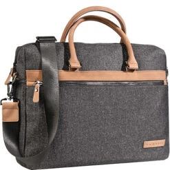 Bugatti Businesstasche, Mikrofaser, Grau Meliert