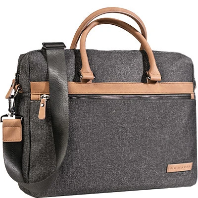 Bugatti Businesstasche, Mikrofaser, Grau Meliert 3 Bugatti Businesstasche, Mikrofaser, Grau Meliert