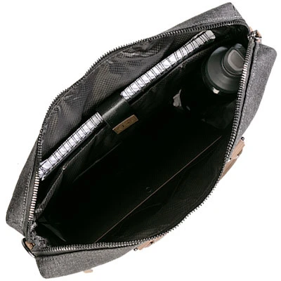 Bugatti Businesstasche, Mikrofaser, Grau Meliert 6 Bugatti Businesstasche, Mikrofaser, Grau Meliert – Bild 4