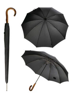 KNIRPS Regenschirm, Automatik, Schiefergrau