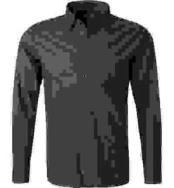 Hemd, Slim Fit, Flanell, Dunkelblau Meliert -Maenner Mode Haus  380457 norm 1