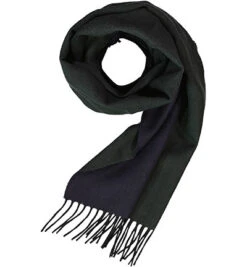 Lanvin Schal, Reines Kaschmir, Dunkelgrün-nachtblau