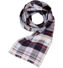 Lanvin Schal, Wolle, Blau-rot Kariert