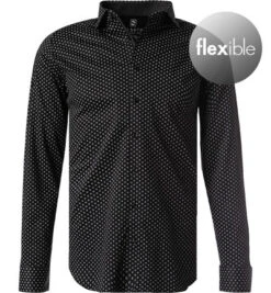 Hemd, Jersey, Dunkelblau Gemustert