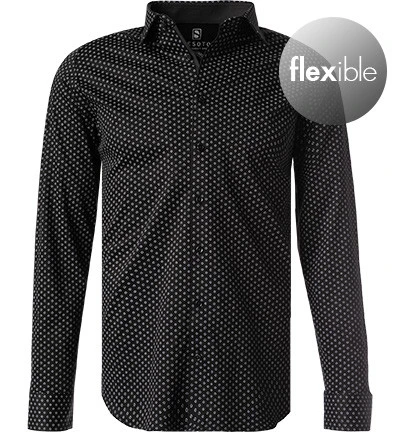 Hemd, Jersey, Dunkelblau Gemustert 3 Hemd, Jersey, Dunkelblau Gemustert