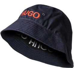 Hugo Bucket Hat, Baumwolle, Dunkelblau