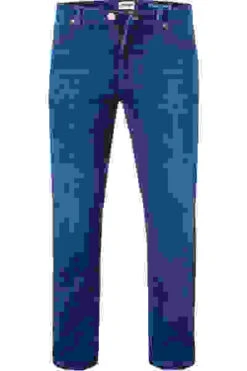 Wrangler Jeans Greensboro, Regular Straight, Baumwoll-Stretch 12,25oz, Dunkelblau -Maenner Mode Haus  382377 norm 1