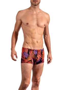 Badetrunk, Mikrofaser, Orangerot-blau