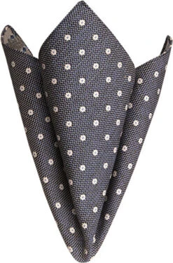 Einstecktuch, Seide, Dunkelblau Gemustert