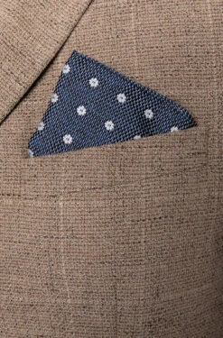 Einstecktuch, Seide, Dunkelblau Gemustert -Maenner Mode Haus  384211 norm2