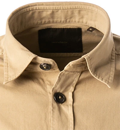 Windsor. Hemd, Baumwolle, Sand 4 Windsor. Hemd, Baumwolle, Sand – Bild 2