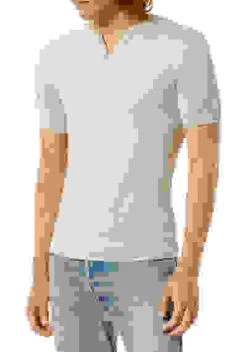 T-Shirt, Bio Baumwolle, Greige Meliert -Maenner Mode Haus  384735 norm 1