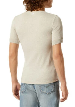 T-Shirt, Bio Baumwolle, Greige Meliert -Maenner Mode Haus  384735 norm2