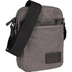 Marc O'Polo Schultertasche, Bio Baumwolle Gewachst, Graubraun