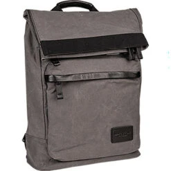 Marc O'Polo Rucksack, Bio Baumwolle Gewachst, Graubraun