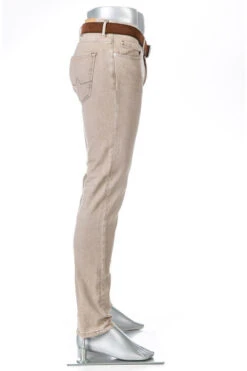 Alberto Jeans, Slim Fit, Bio Baumwoll-Stretch, Beige -Maenner Mode Haus  385250 norm2