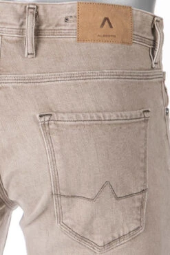 Alberto Jeans, Slim Fit, Bio Baumwoll-Stretch, Beige -Maenner Mode Haus  385250 norm6