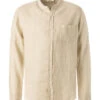 Hemd, Reines Leinen, Beige -Maenner Mode Haus  385329 norm