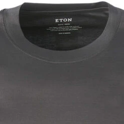 ETON T-Shirt, Slim Fit, Baumwolle, Anthrazit -Maenner Mode Haus  385521 norm2