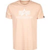 Alpha Industries T-Shirt, Baumwolle, Pfirsich -Maenner Mode Haus  386124 norm