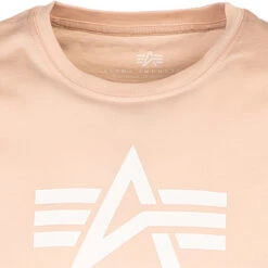 Alpha Industries T-Shirt, Baumwolle, Pfirsich -Maenner Mode Haus  386124 norm2