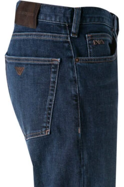 Emporio Armani Jeans, Regular Fit, Baumwoll-Stretch, Blau -Maenner Mode Haus  386944 norm3