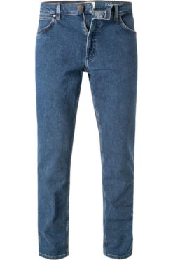 Wrangler Jeans Greensboro, Regular Straight, Baumwoll-Stretch, Mittelblau
