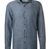 Baldessarini Hemd, Reines Leinen, Jeansblau -Maenner Mode Haus  387123 norm