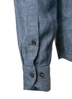 Baldessarini Hemd, Reines Leinen, Jeansblau -Maenner Mode Haus  387123 norm3