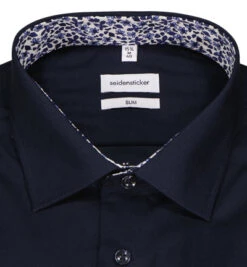 Seidensticker Hemd, Slim Fit, Baumwolle, Nachtblau 7 Seidensticker Hemd, Slim Fit, Baumwolle, Nachtblau -Maenner Mode Haus 387315 norm2