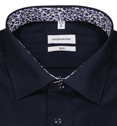 Seidensticker Hemd, Slim Fit, Baumwolle, Nachtblau 4 Seidensticker Hemd, Slim Fit, Baumwolle, Nachtblau – Bild 2