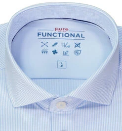 Pure Hemd, Funktionsmaterial, Hellblau-weiß Gemustert -Maenner Mode Haus  388250 norm2