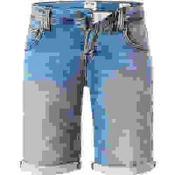 Mustang Jeansshorts, Regular Fit, Baumwoll-Stretch, Hellblau -Maenner Mode Haus  389234 norm 1
