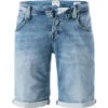 Mustang Jeansshorts, Regular Fit, Baumwoll-Stretch, Hellblau