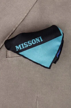 Missoni Einstecktuch, Seide, Blau-rot-schwarz -Maenner Mode Haus  389347 norm2