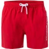 Emporio Armani Badeshorts, Mikrofaser, Rubinrot