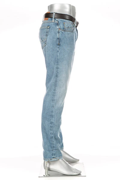 Alberto Jeans Slipe, Tapered Fit, Baumwoll-Stretch 11oz, Jeansblau 5 Alberto Jeans Slipe, Tapered Fit, Baumwoll-Stretch 11oz, Jeansblau – Bild 3