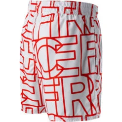 Badeshorts, Mikrofaser, Hellrot-weiß Gemustert -Maenner Mode Haus  390086 norm3