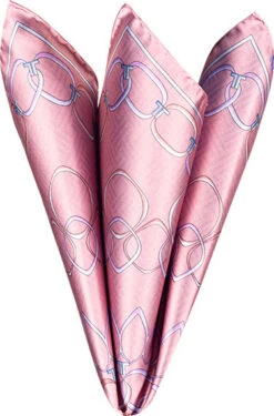 Lanvin Einstecktuch, Seide, Rose-bleu