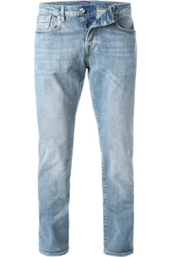 Jeans, Regular Slim Fit, Baumwoll-Stretch, Blau